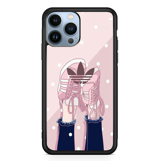 Adidas Pink Shoes Polka Dot iPhone 13 Pro Case