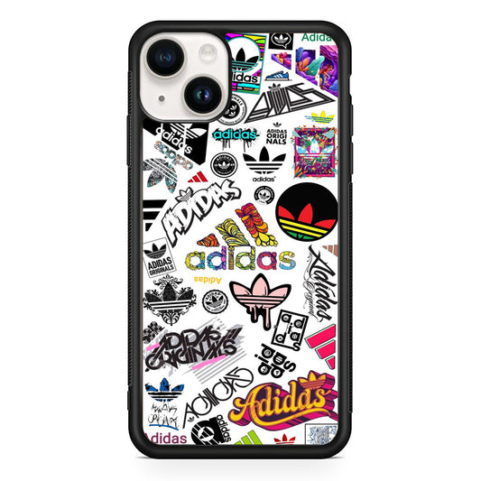 Adidas White Wallpapers Logo iPhone 15 Case