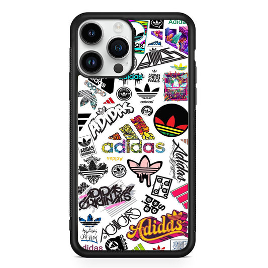 Adidas White Wallpapers Logo iPhone 14 Pro Max Case