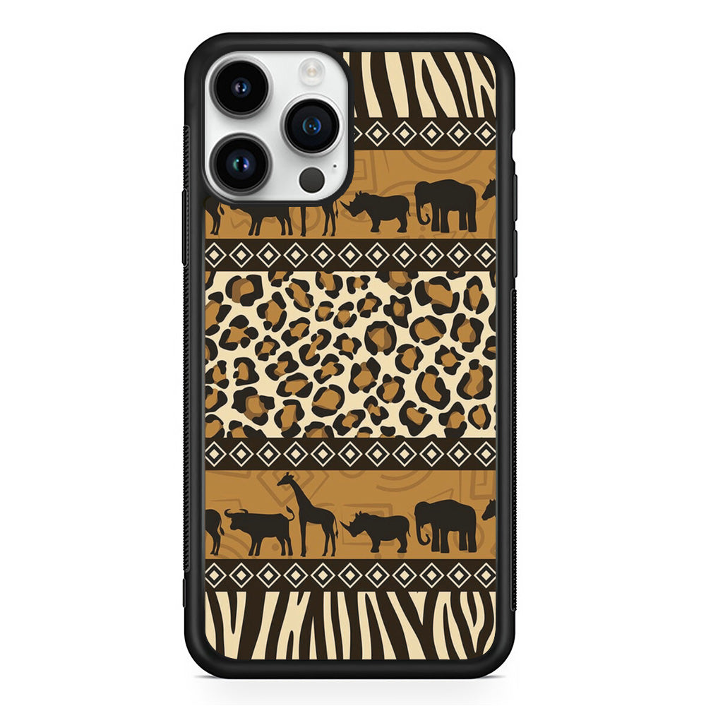 Brown Anxiety Animal Motif iPhone 14 Pro Case