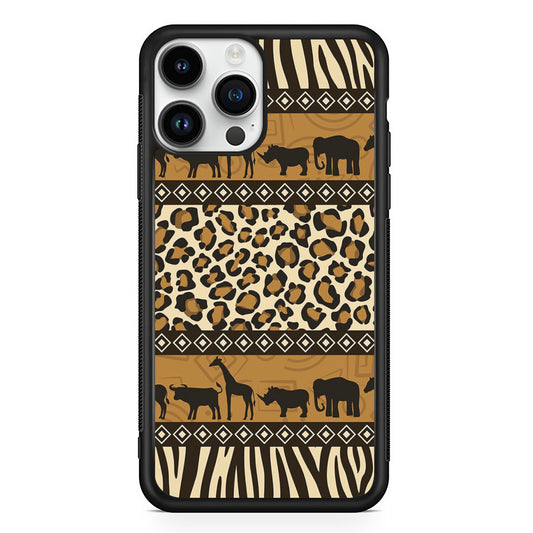 Brown Anxiety Animal Motif iPhone 14 Pro Max Case