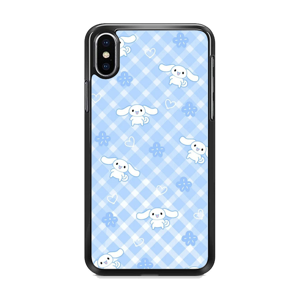 Cinnamoroll Little Plaid Motif iPhone Xs Case