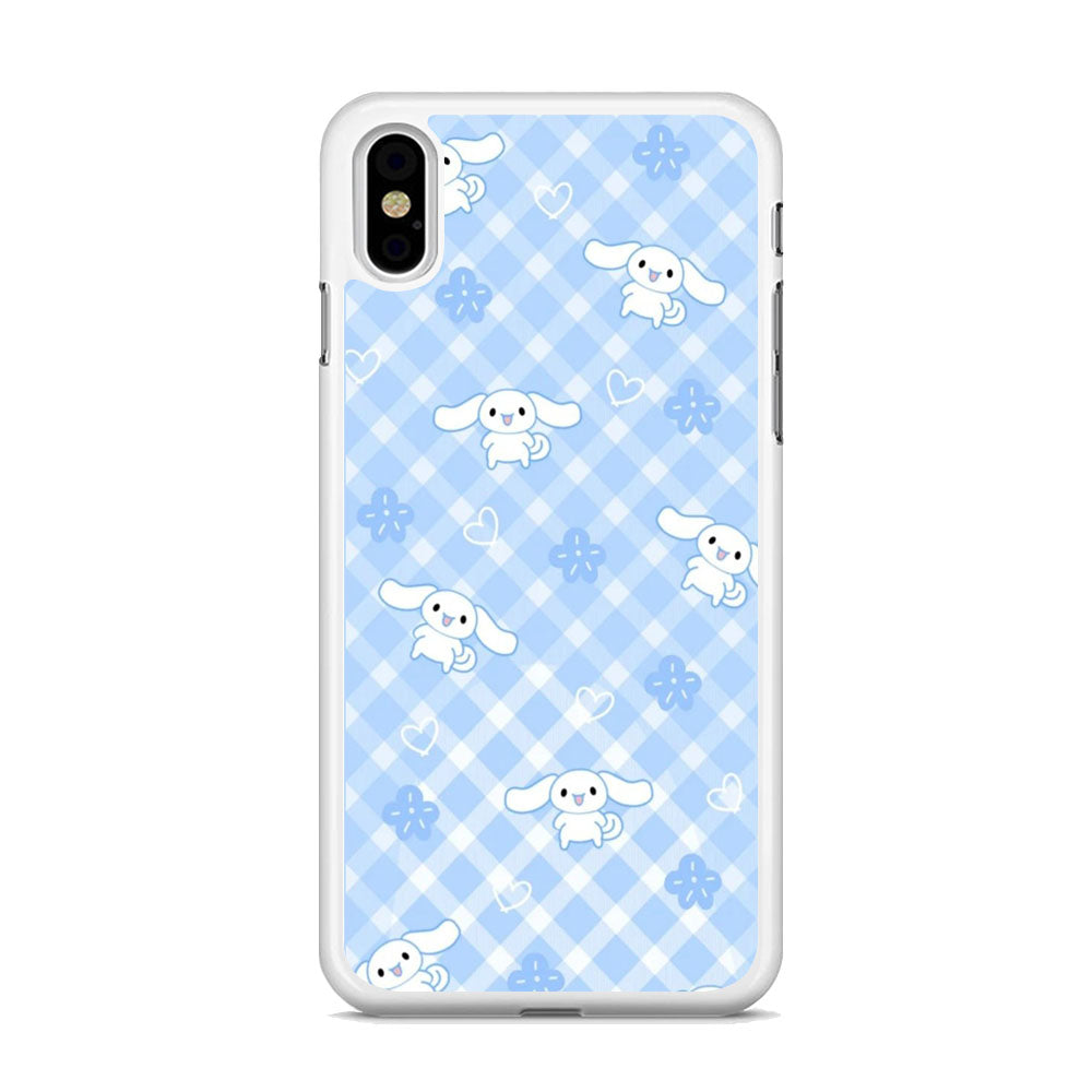 Cinnamoroll Little Plaid Motif iPhone Xs Case