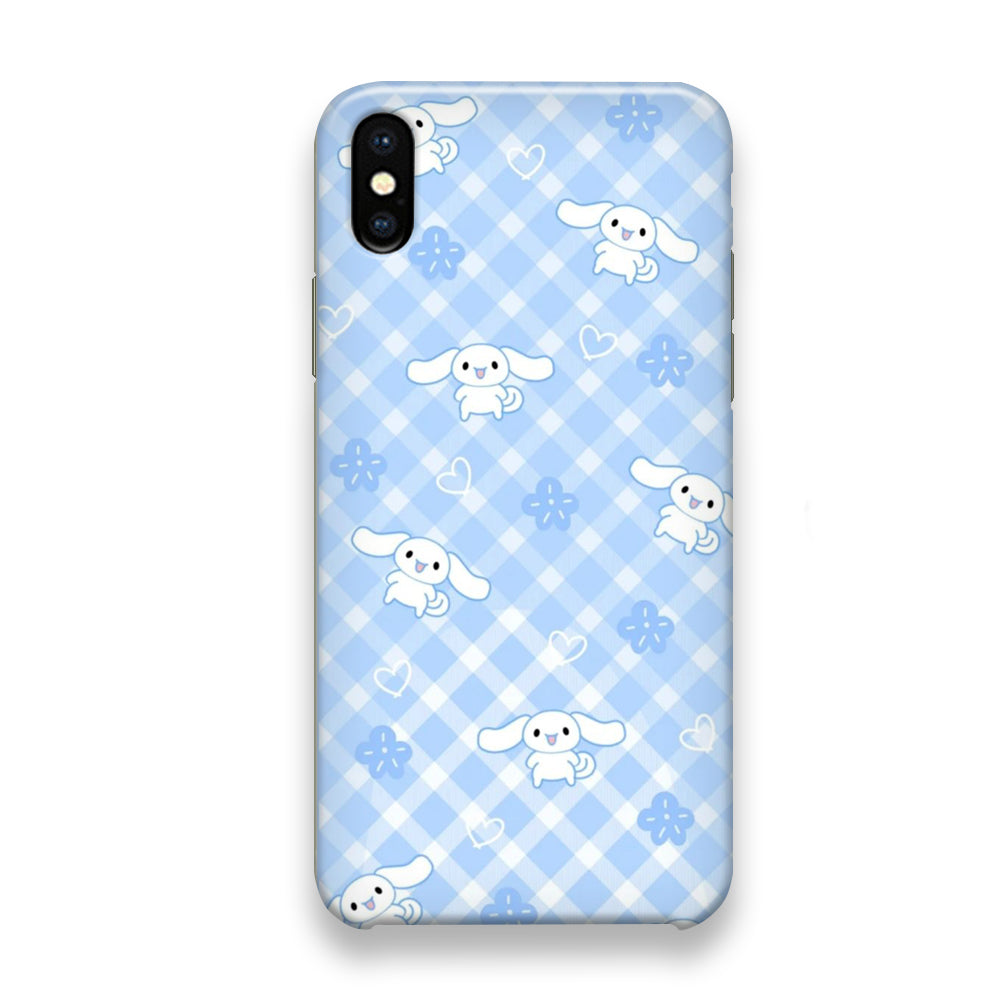 Cinnamoroll Little Plaid Motif iPhone Xs Case