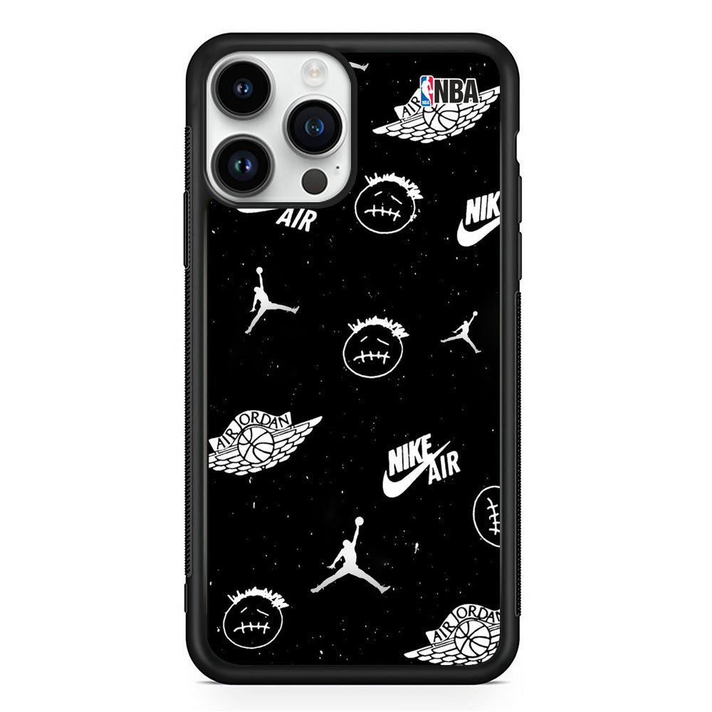 Jordan Black Space Stars TS iPhone 14 Pro Max Case