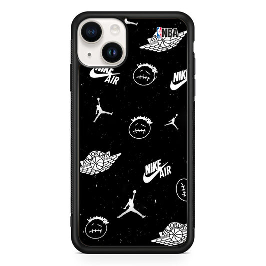 Jordan Black Space Stars TS iPhone 15 Case