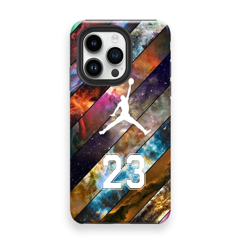 Jordan Galaxy Stripe Spoted iPhone 14 Pro Max Case
