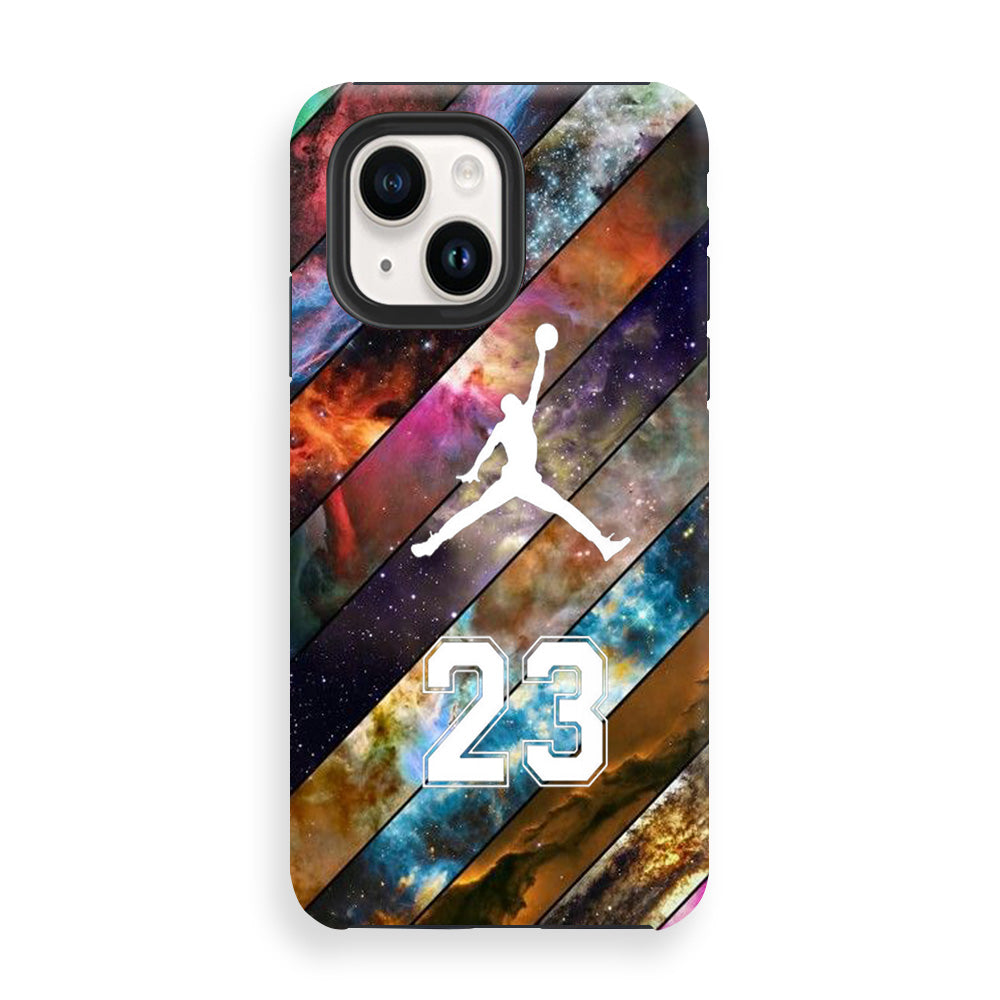 Jordan Galaxy Stripe Spoted iPhone 15 Case