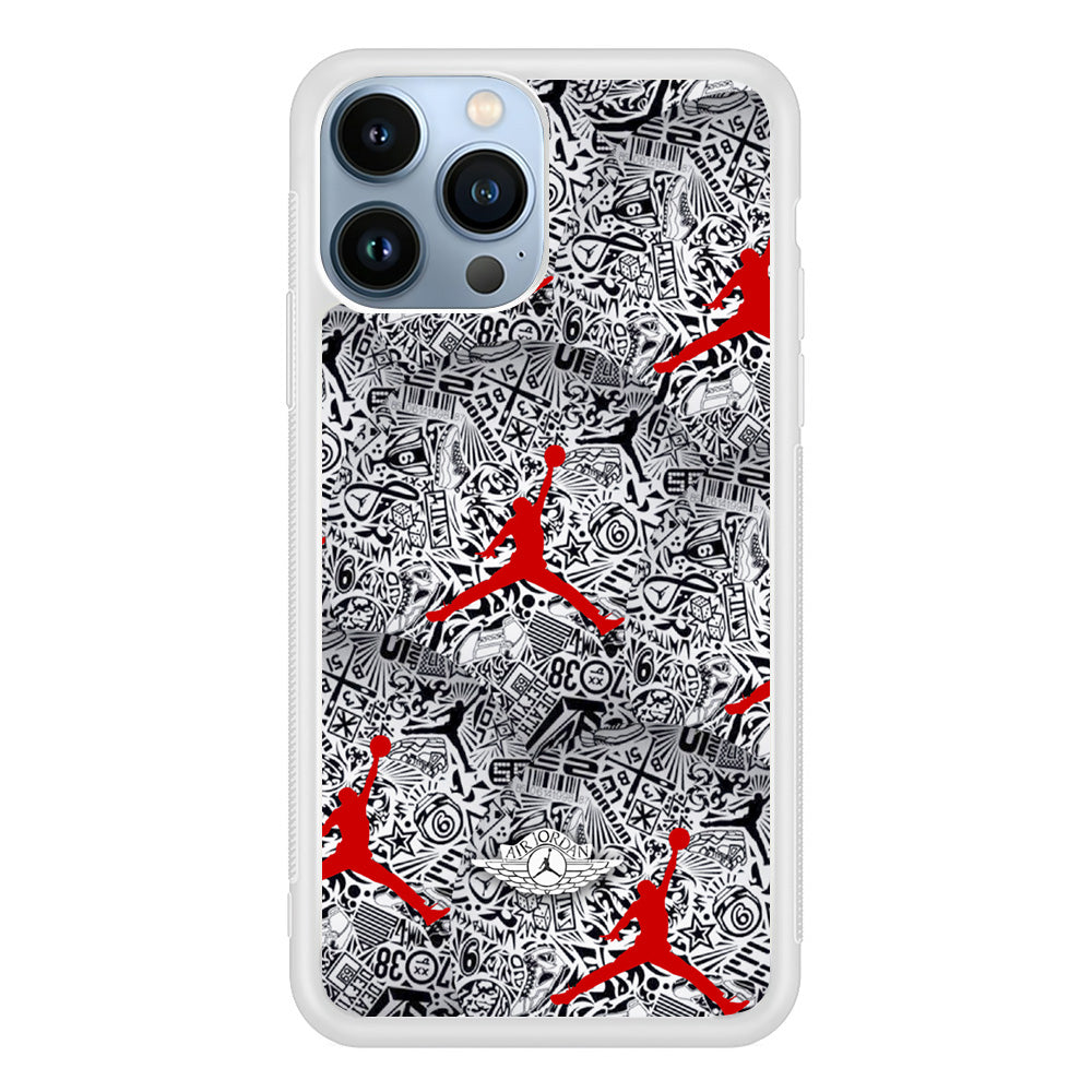 Jordan Red Abstract iPhone 13 Pro Max Case