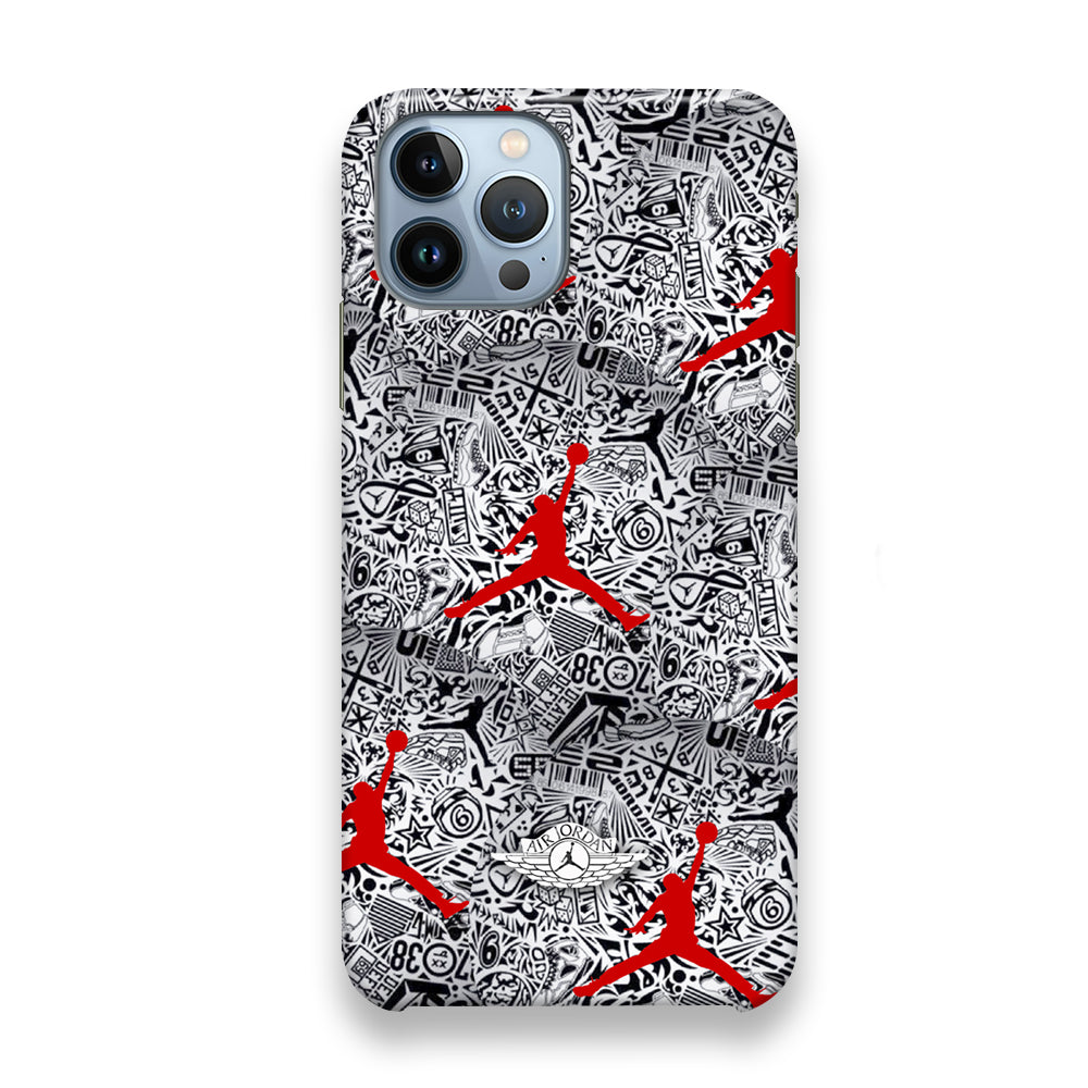 Jordan Red Abstract iPhone 13 Pro Max Case