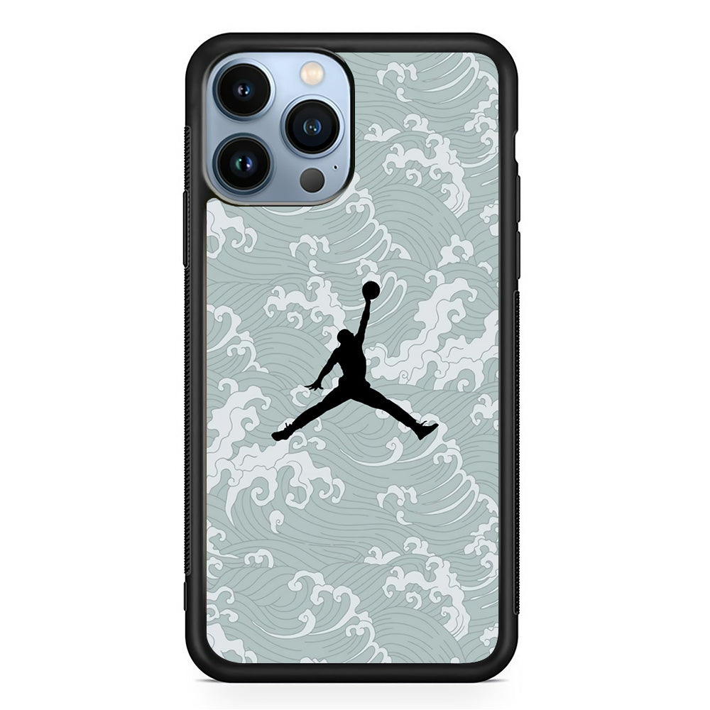 Jordan Wave Grey Comic Papper iPhone 13 Pro Max Case