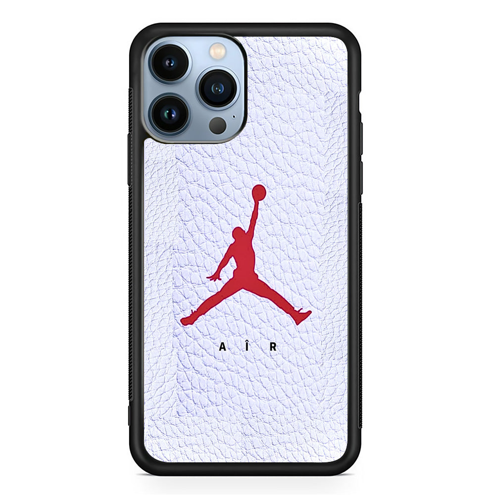 Jordan White Leather Style iPhone 13 Pro Case