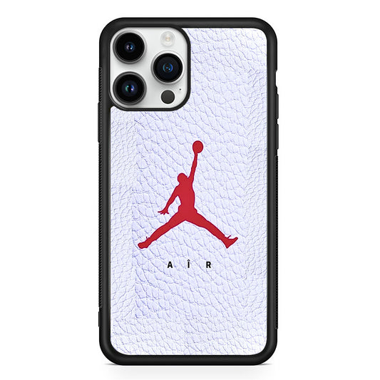 Jordan White Leather Style iPhone 14 Pro Max Case