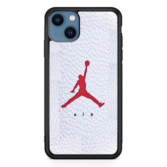 Jordan White Leather Style iPhone 13 Case