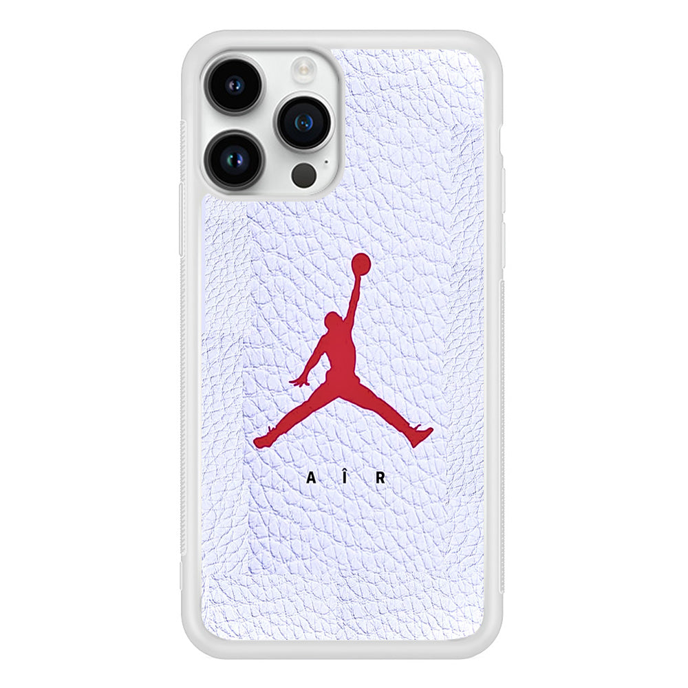 Jordan White Leather Style iPhone 14 Pro Max Case