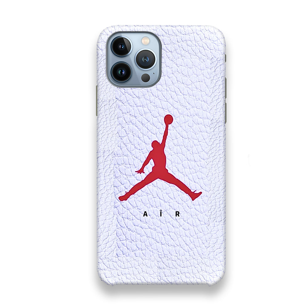 Jordan White Leather Style iPhone 13 Pro Case