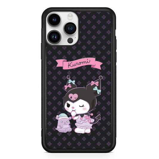 Kuromi Sanrio Background iPhone 15 Pro Max Case