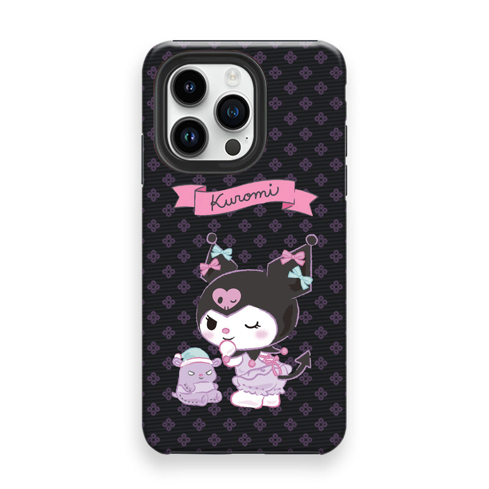 Kuromi Sanrio Background iPhone 14 Pro Case