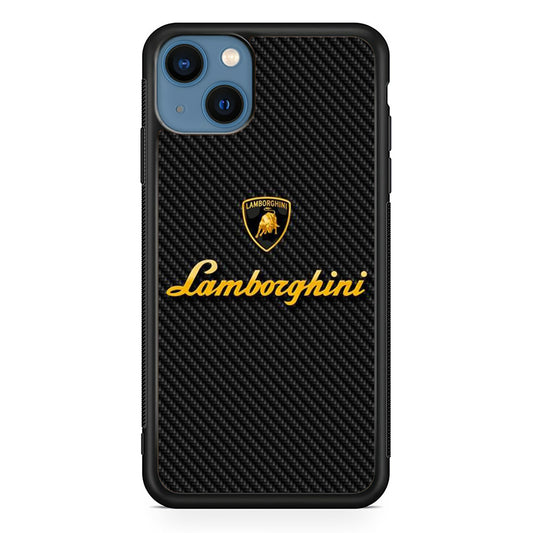 Lamborghini Black Carbon Logo iPhone 13 Case