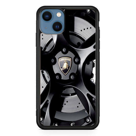 Lamborghini Black Sport Velg Background iPhone 13 Case