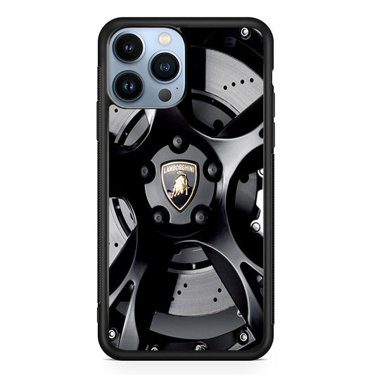 Lamborghini Black Sport Velg Background iPhone 13 Pro Case