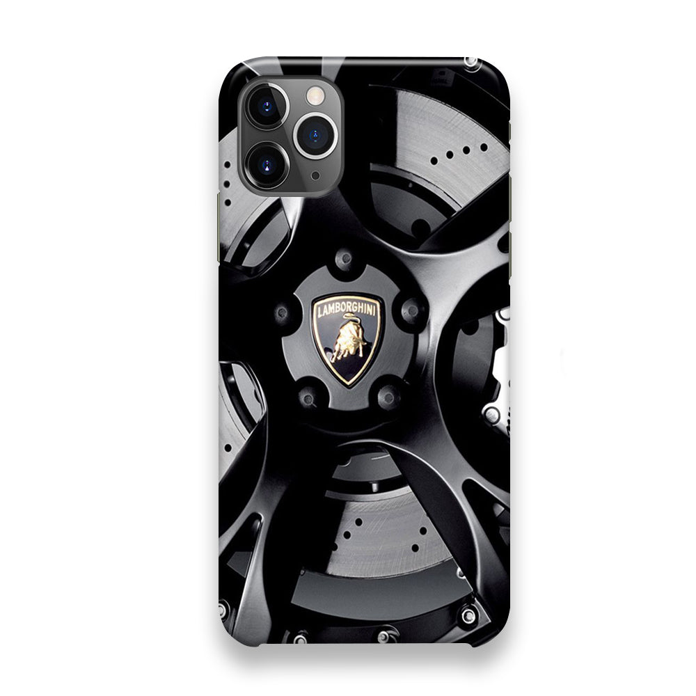 Lamborghini Black Sport Velg Background iPhone 12 Pro Max Case