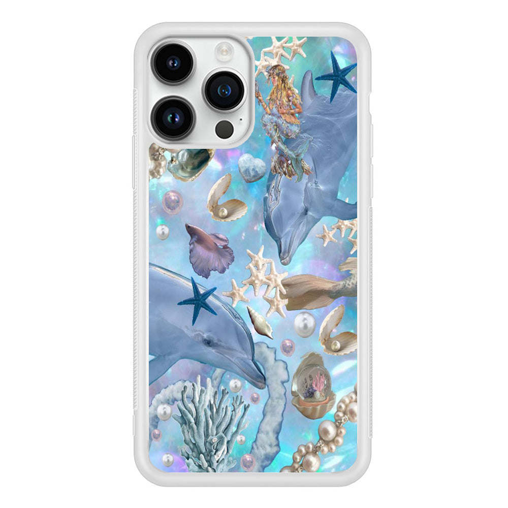 Little Mermaid Dolphins iPhone 14 Pro Max Case