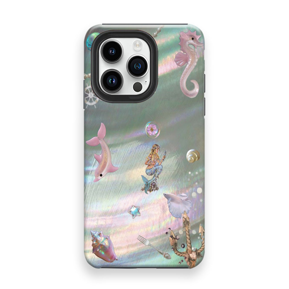 Little Mermaid Silver Pearl iPhone 14 Pro Max Case