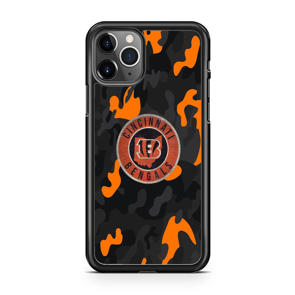 NFL Bengals Cincinnati Camo iPhone 11 Pro Case
