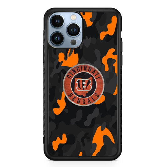 NFL Bengals Cincinnati Camo iPhone 13 Pro Case