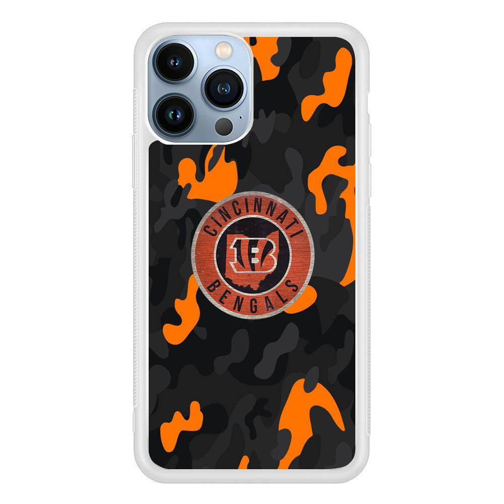 NFL Bengals Cincinnati Camo iPhone 13 Pro Max Case