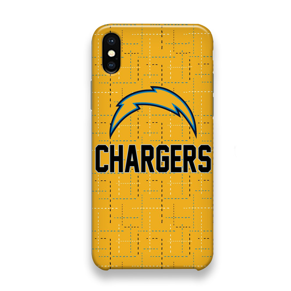 NFL Chargers LA Motif iPhone Xs Case