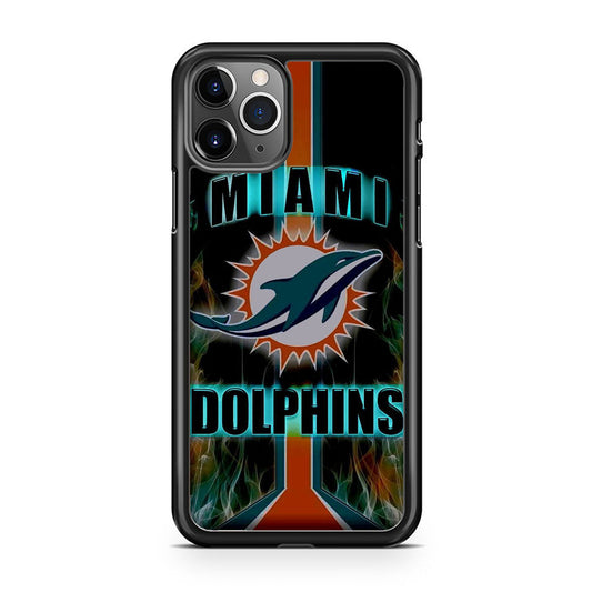 NFL Miami Dolphins On Fire iPhone 11 Pro Max Case