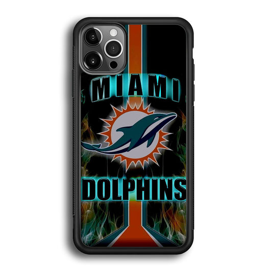 NFL Miami Dolphins On Fire iPhone 12 Pro Max Case