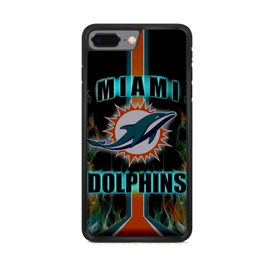 NFL Miami Dolphins On Fire iPhone 7 Plus Case