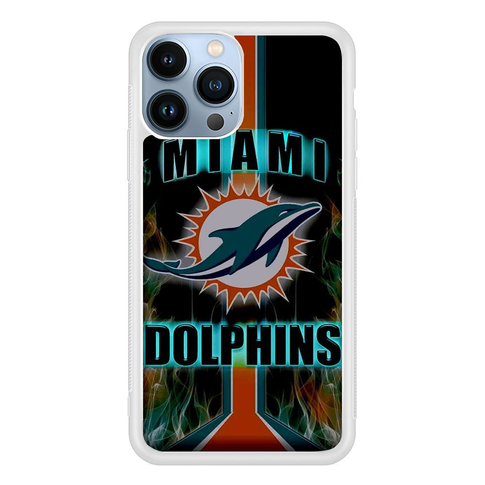 NFL Miami Dolphins On Fire iPhone 13 Pro Case