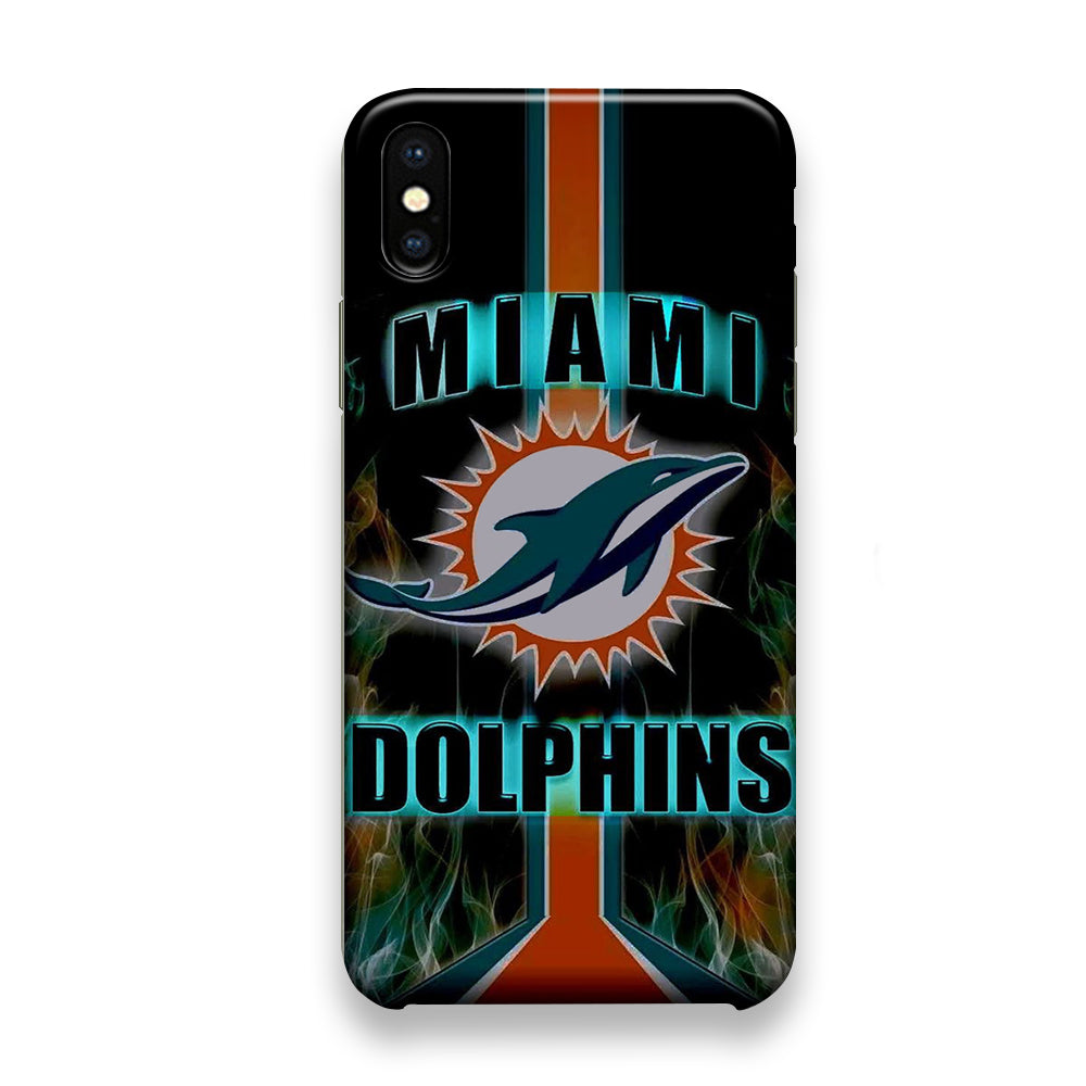 NFL Miami Dolphins On Fire iPhone Xs Max Case