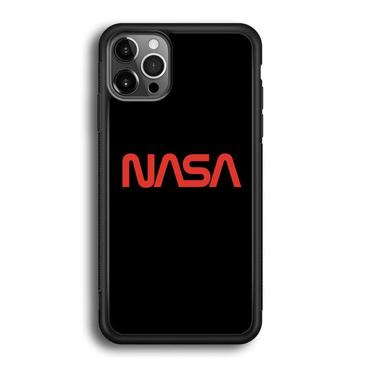 Nasa Word Logo Simple Black iPhone 12 Pro Max Case