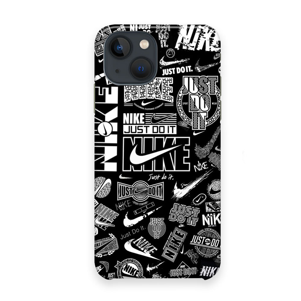 Nike Black Logo Wallpaper iPhone 13 Case