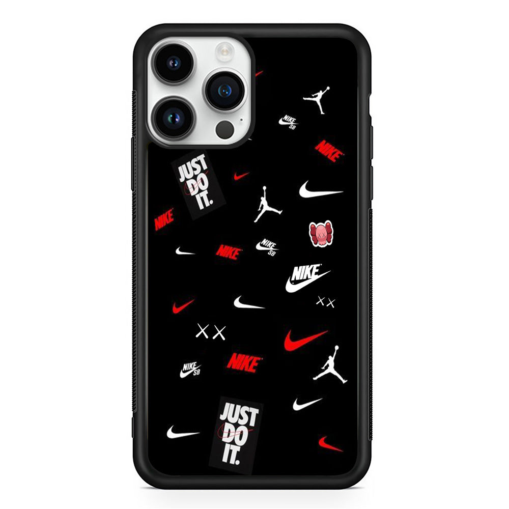 Nike Black Mix Wall Show iPhone 14 Pro Max Case