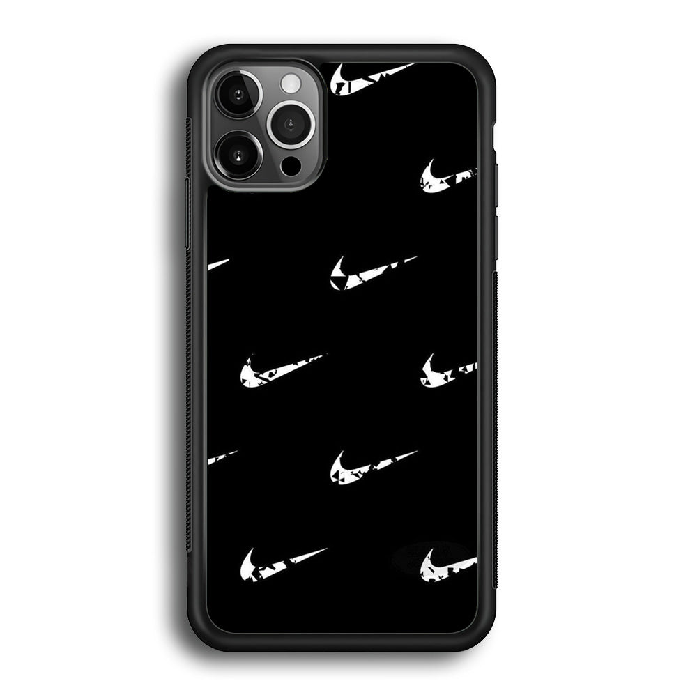 Nike Black Symbol Wallpaper iPhone 12 Pro Max Case