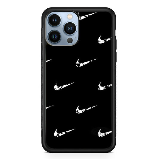 Nike Black Symbol Wallpaper iPhone 13 Pro Max Case