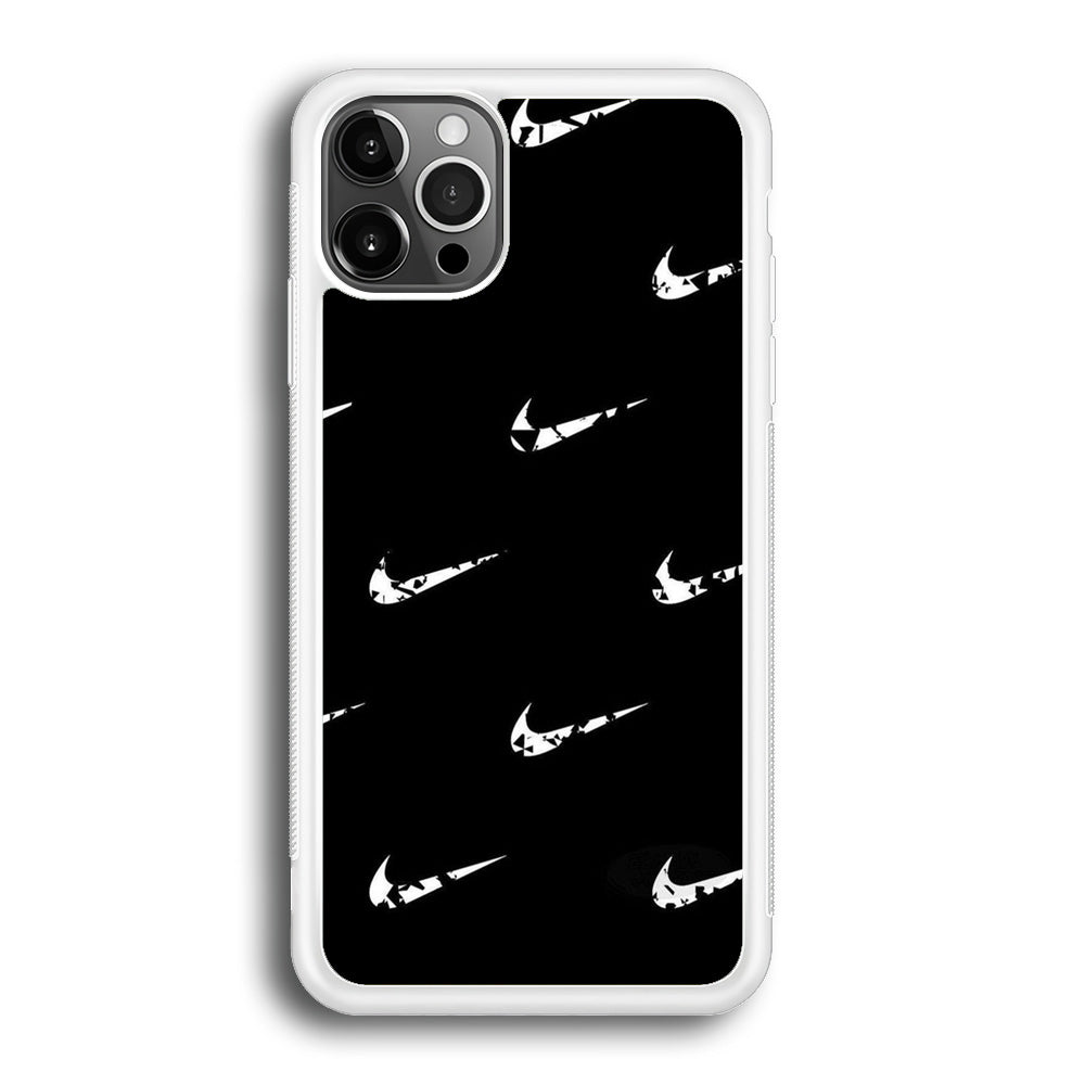 Nike Black Symbol Wallpaper iPhone 12 Pro Max Case