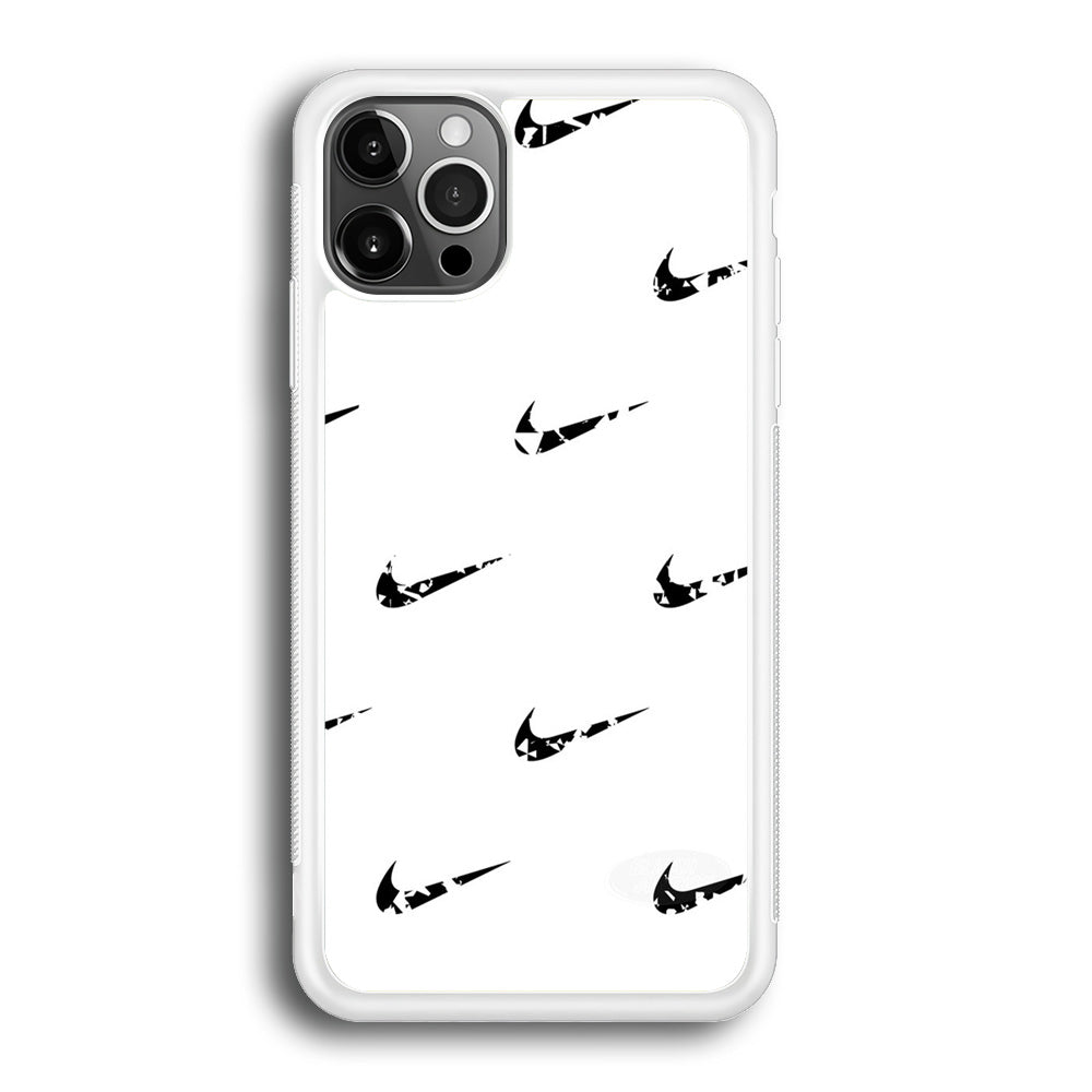 Nike White Symbol Wallpaper iPhone 12 Pro Max Case