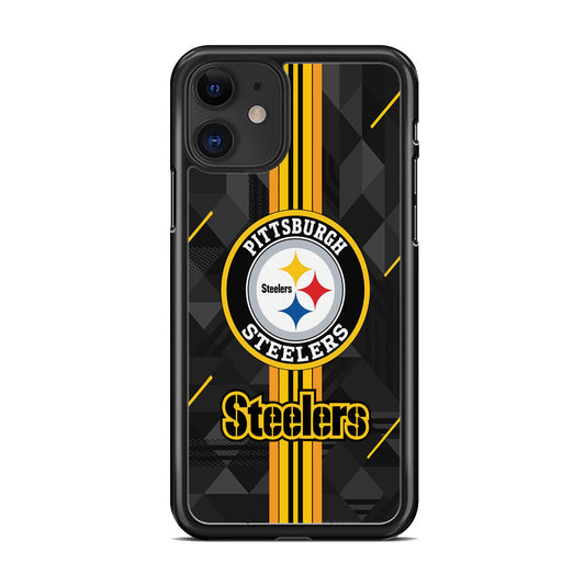 Pittsburgh Steelers Black Shapes iPhone 11 Case