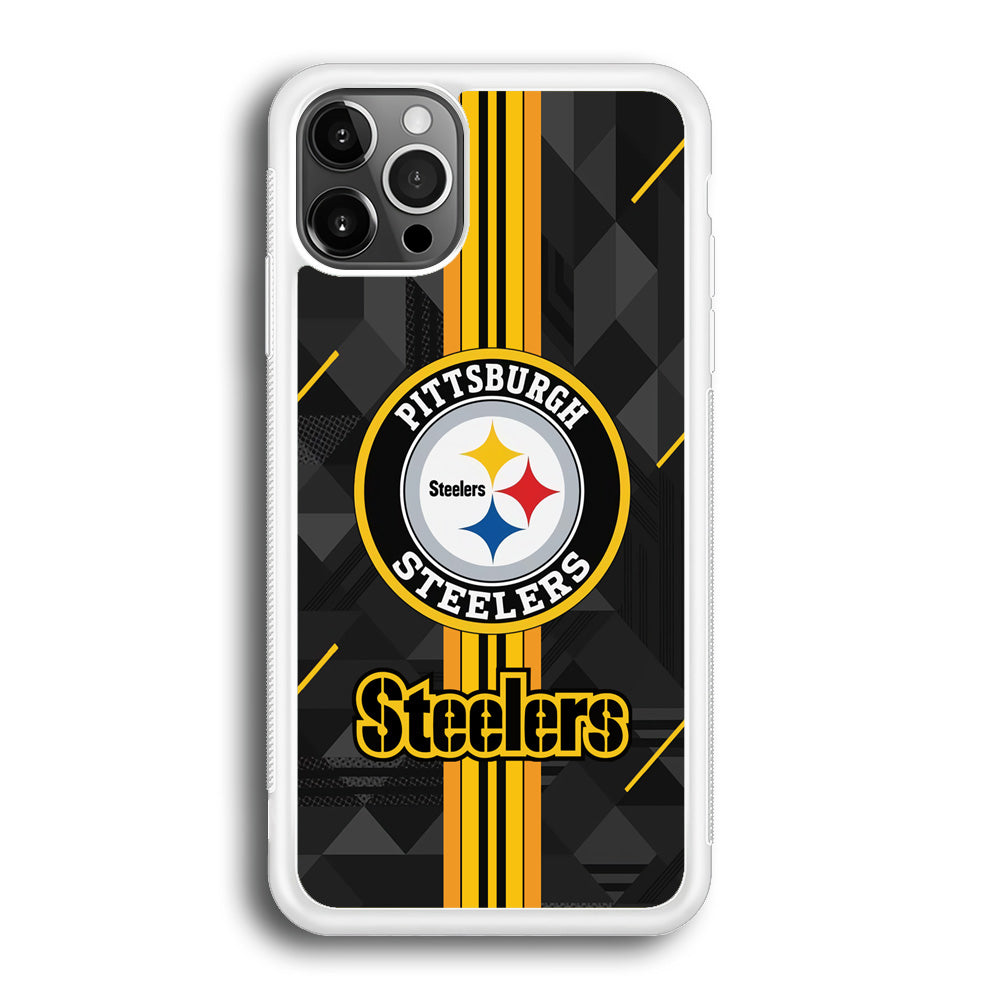 Pittsburgh Steelers Black Shapes iPhone 12 Pro Max Case