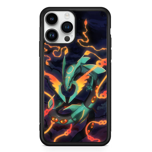 Pokemon Flaming Rayquaza iPhone 14 Pro Max Case