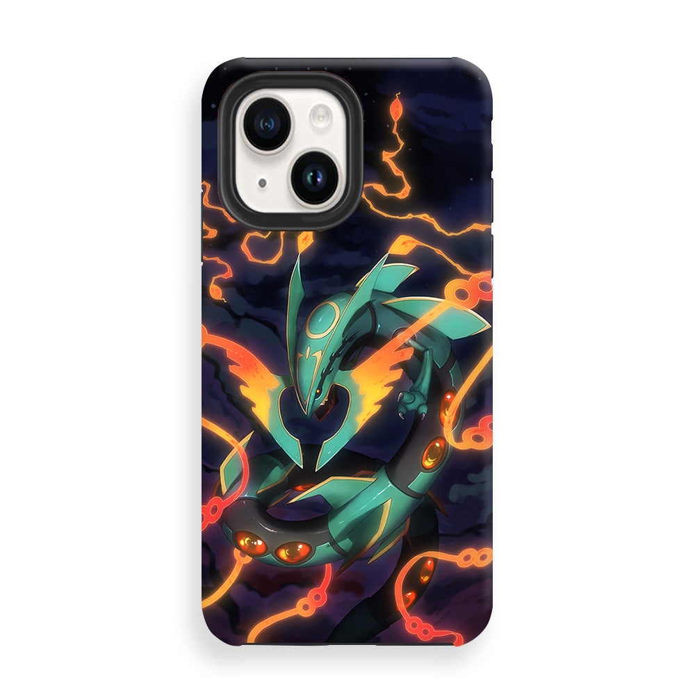 Pokemon Flaming Rayquaza iPhone 15 Case