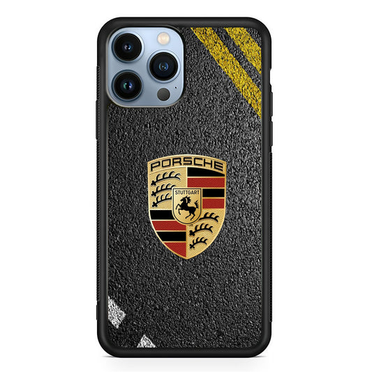 Porsche Logo Speed Road iPhone 13 Pro Max Case