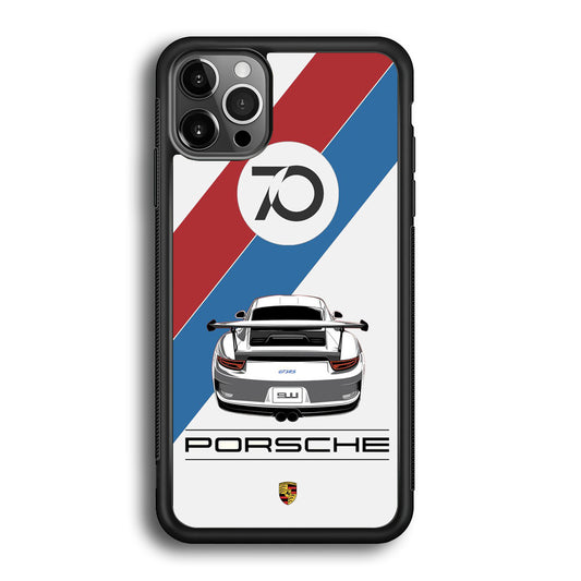 Porsche White Car Stripe iPhone 12 Pro Max Case